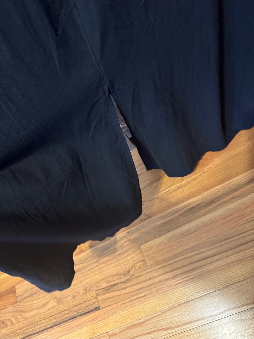 Valera Classic Linen Black Long Shirt Dress - Women's size large NWOT - Picture 6 of 13